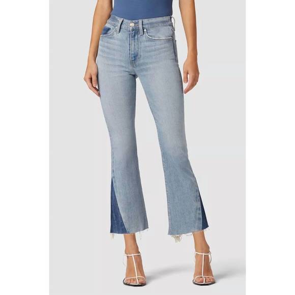 NEW HUDSON barbara high-rise bootcut crop jean in ivy - Picture 1 of 3